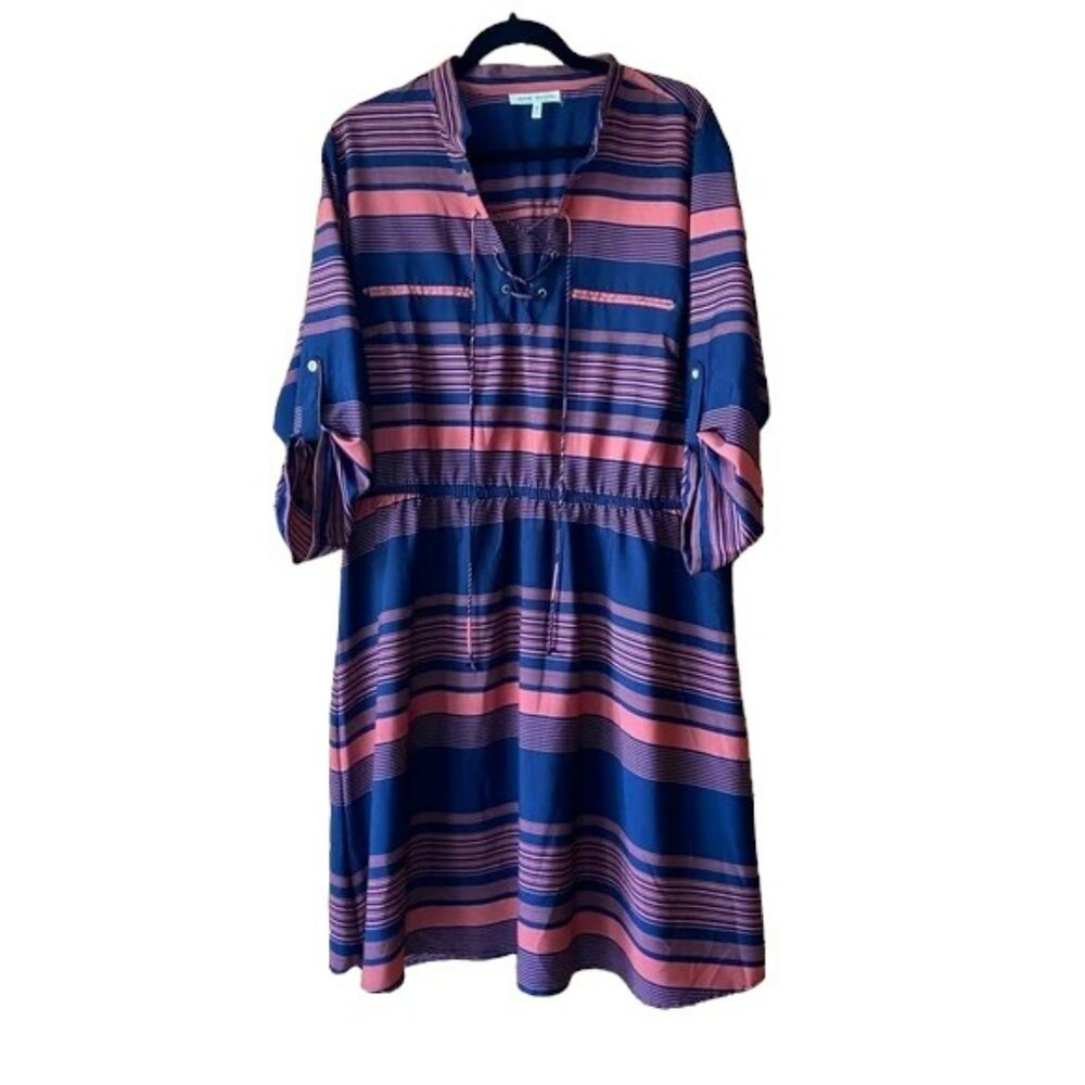 3X, plus size, SpeedControl, lace front, adjustable 3/4-almost full sleeve dress